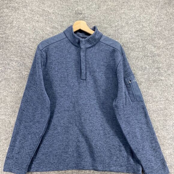 5/$45Greg Norman Jacket Men Large Blue Long Sleeve High Neck 1/4 Zip Regular Fit - Picture 3 of 9